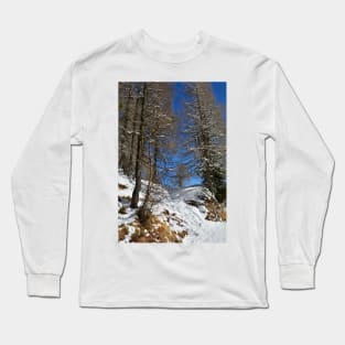 Snowy Trees on Monte Lussari Long Sleeve T-Shirt